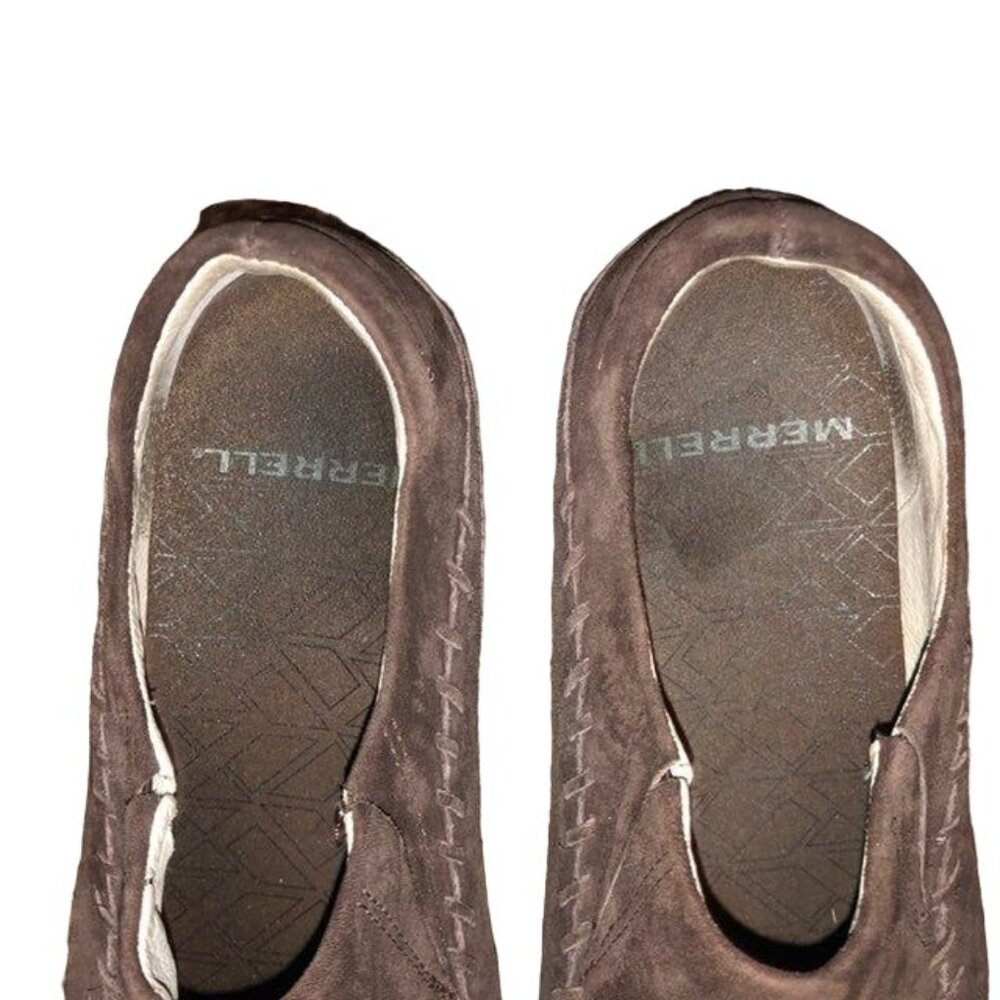 Merrell Wild Senna Brown Suede Slip-On Shoes Womens 8.5 Moccasin Style - Picture 5 of 12